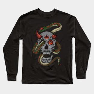 Evil skulls and tricky snakes Long Sleeve T-Shirt